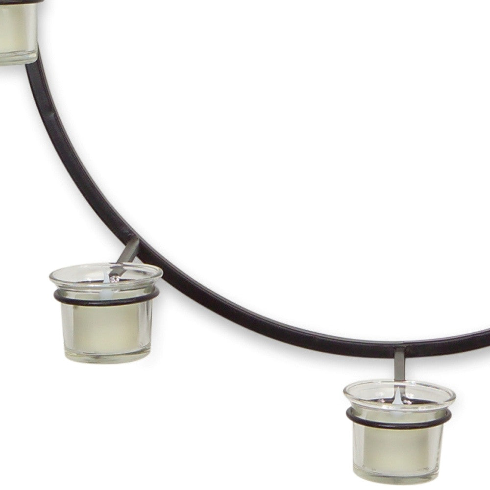 Set Of Two Black Flameless Votive Candle Holder