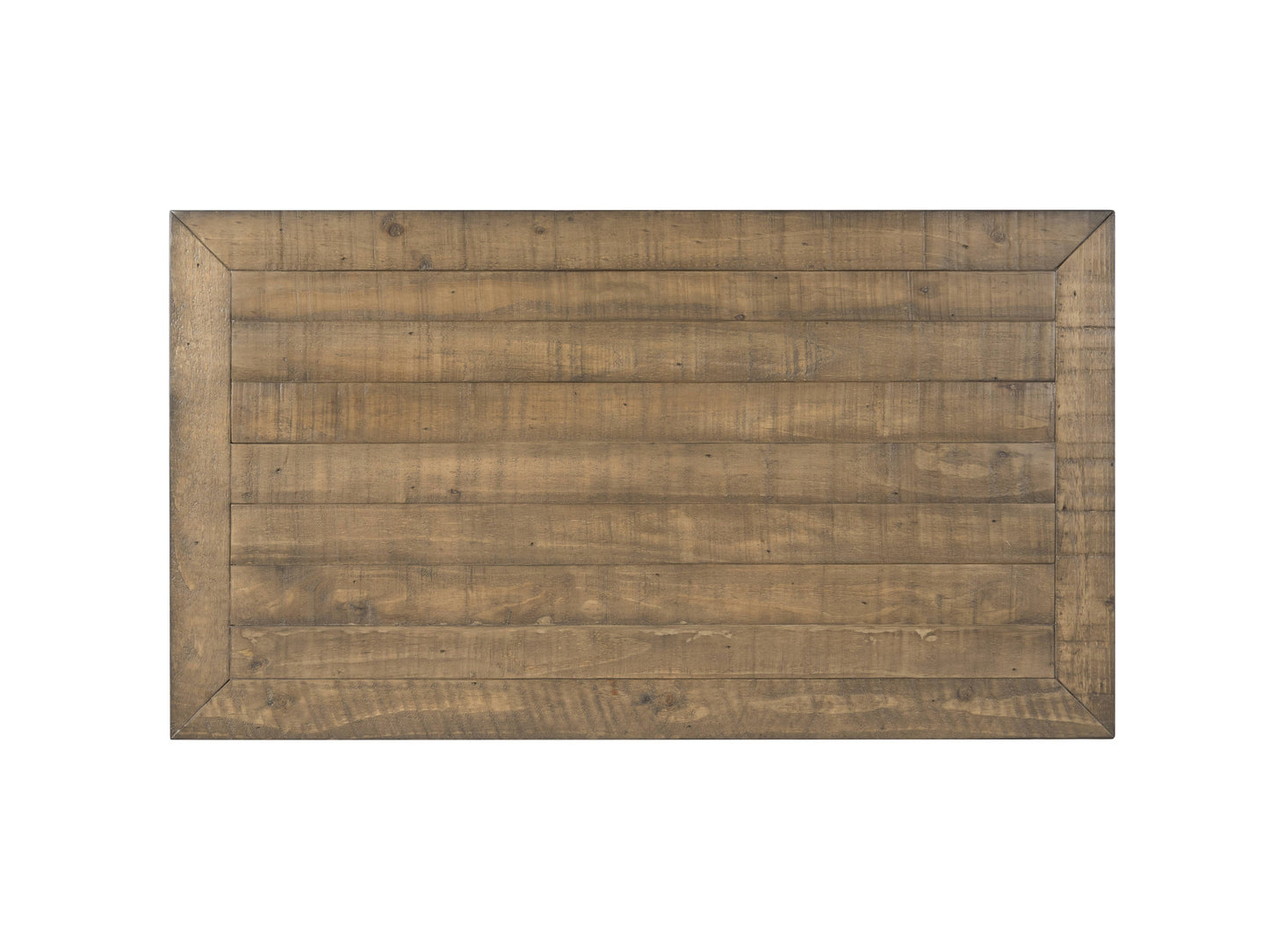 50" Natural Solid Wood Rectangular Distressed Coffee Table With Two Drawers And Shelf