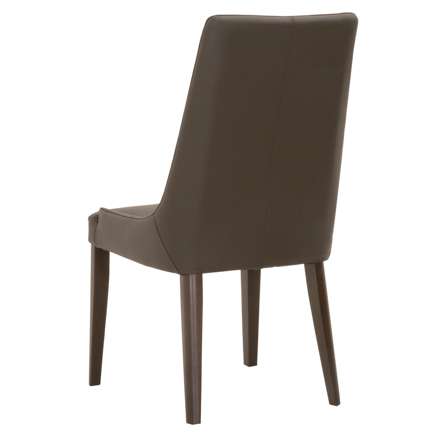 Set Of Two Umber Upholstered Faux leather Side Chairs