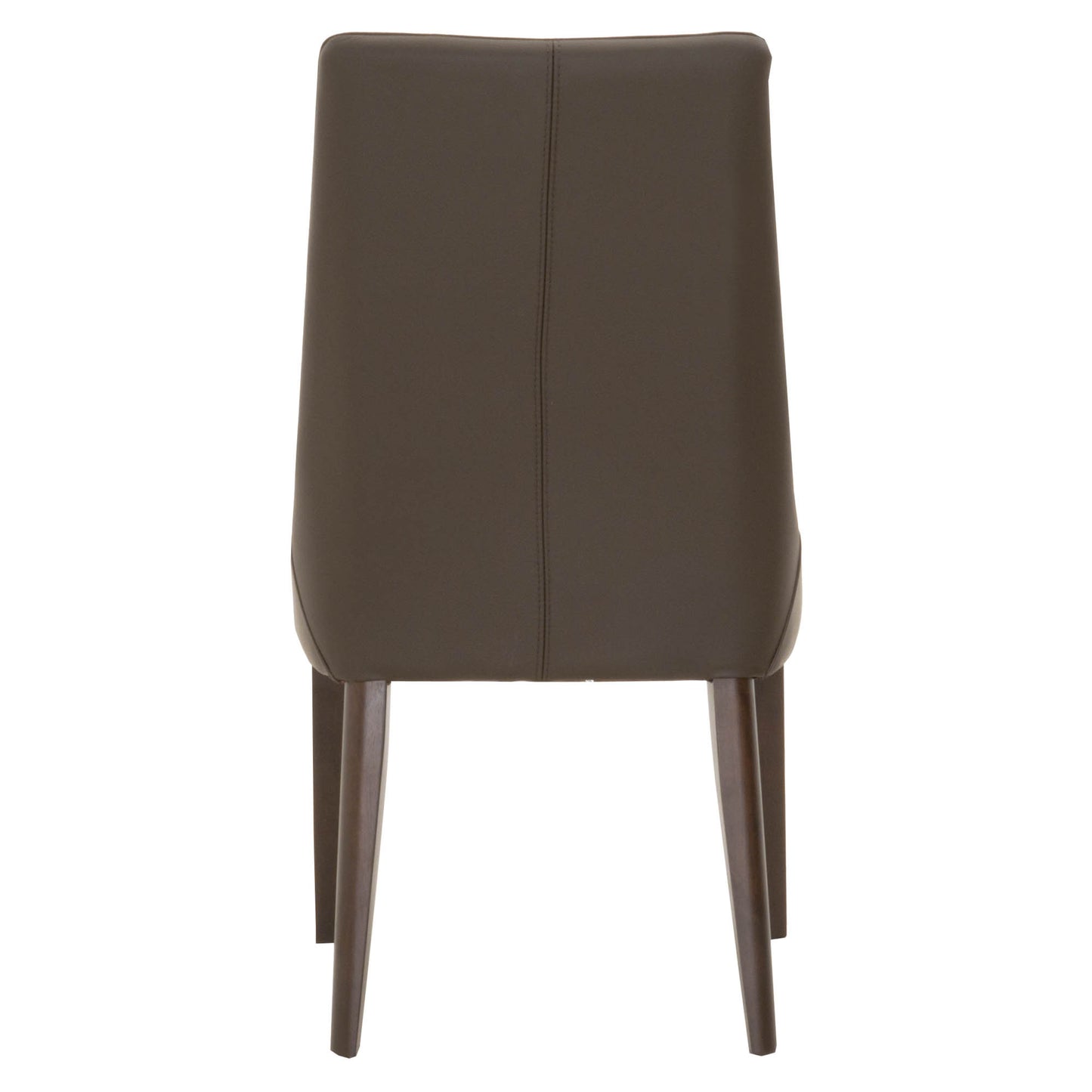 Set Of Two Umber Upholstered Faux leather Side Chairs