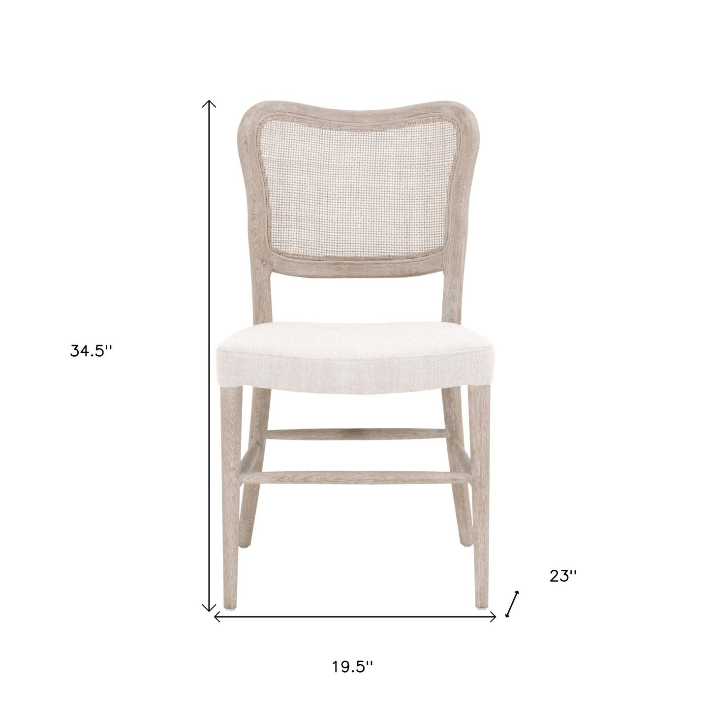 Set Of Two Bisque And Light Gray Upholstered Polyester Bentwood Back Side Chairs