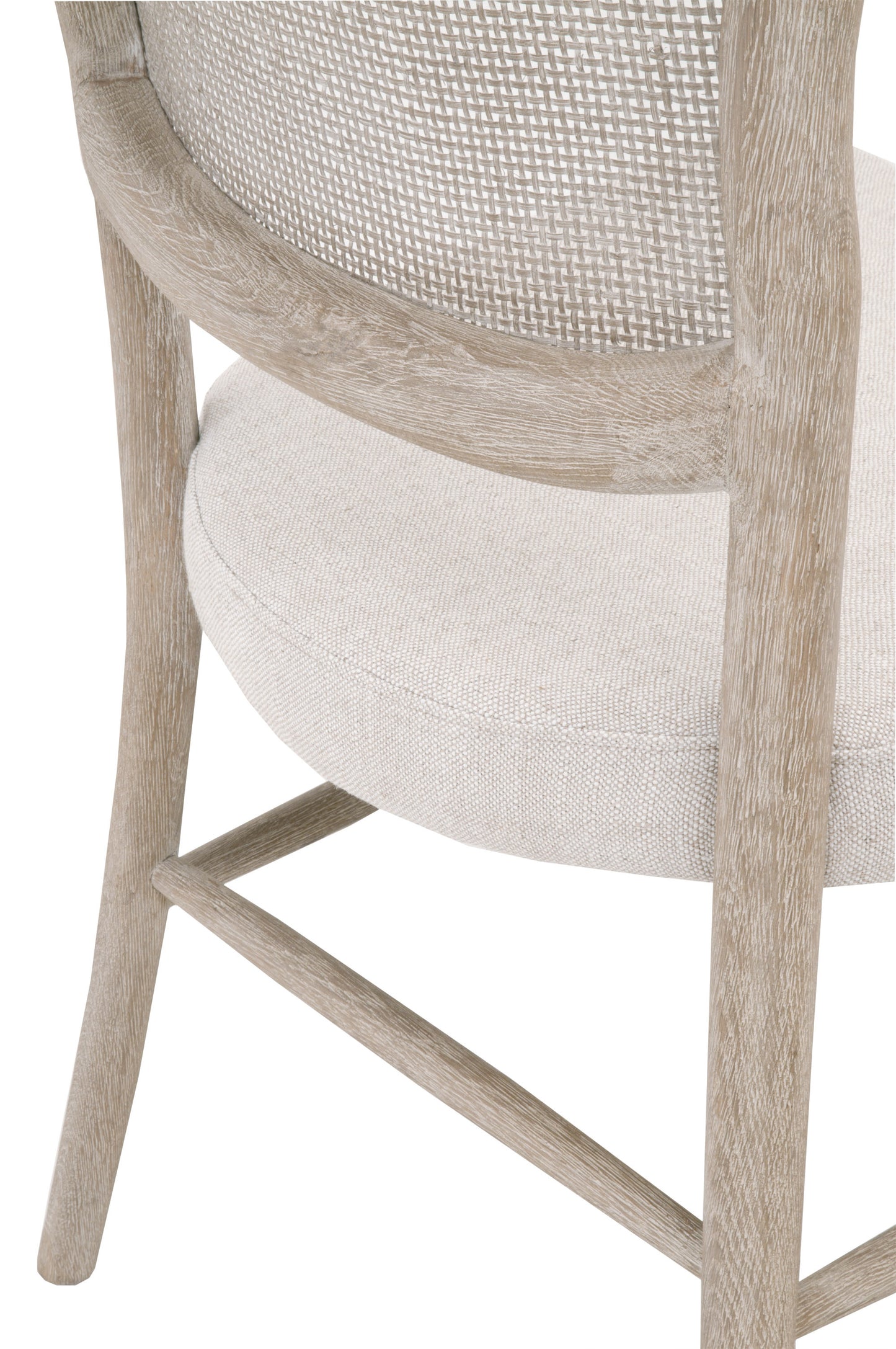 Set Of Two Bisque And Light Gray Upholstered Polyester Bentwood Back Side Chairs