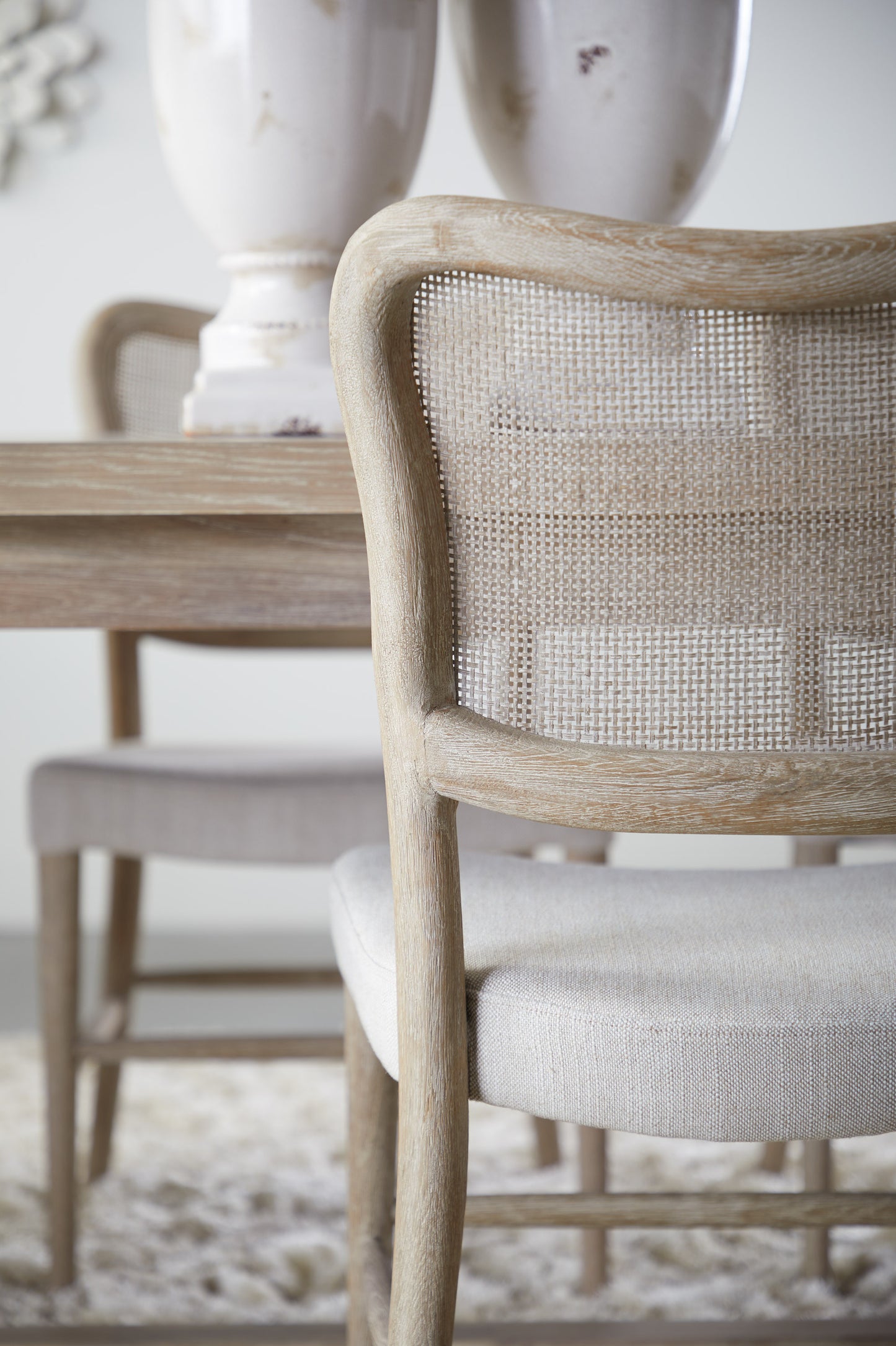 Set Of Two Bisque And Light Gray Upholstered Polyester Bentwood Back Side Chairs