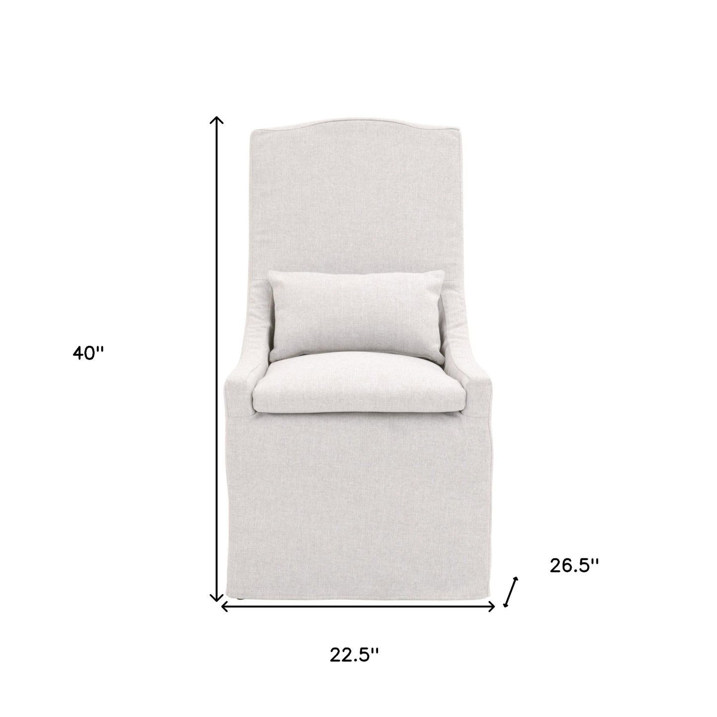 27" Light Gray Solid Wood Dining Chair