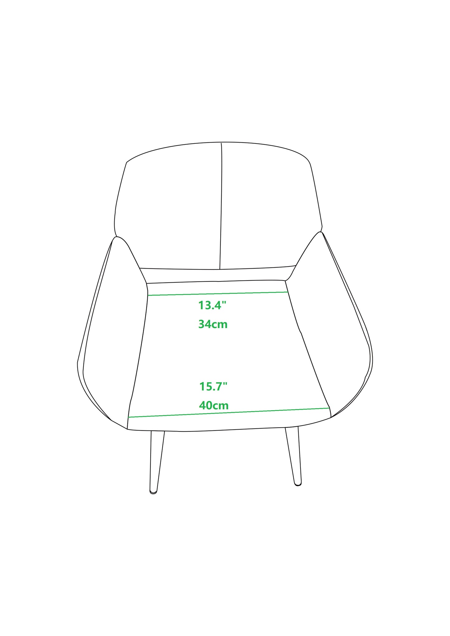 Blue Upholstered Velvet Open Back Dining Chair