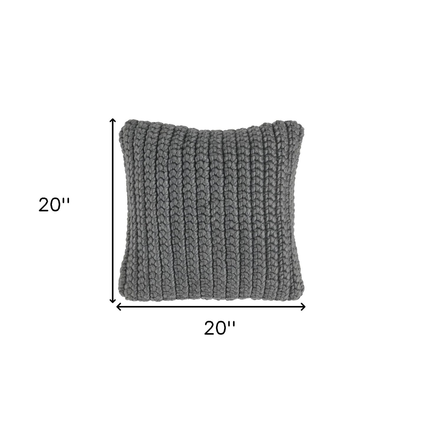 20" X 20" Blue Acrylic Zippered Pillow