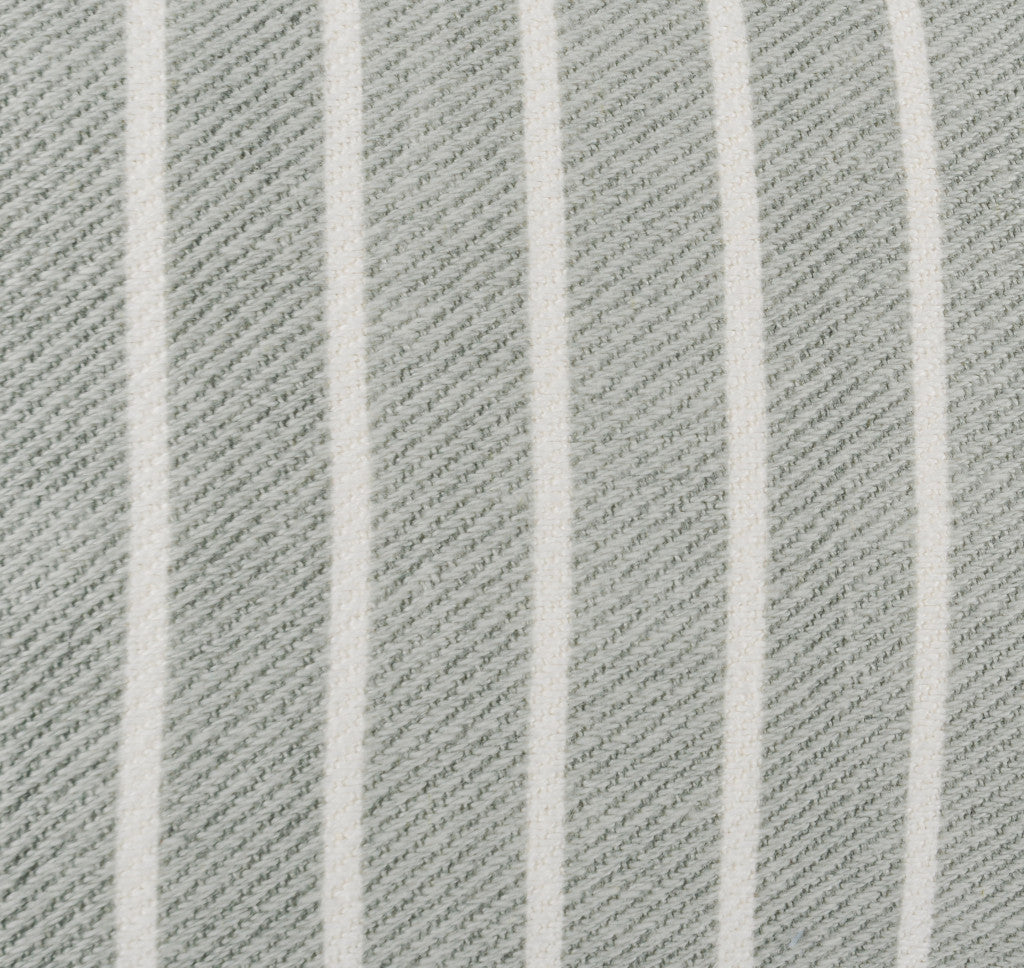 14" X 26" Gray Linen Zippered Pillow