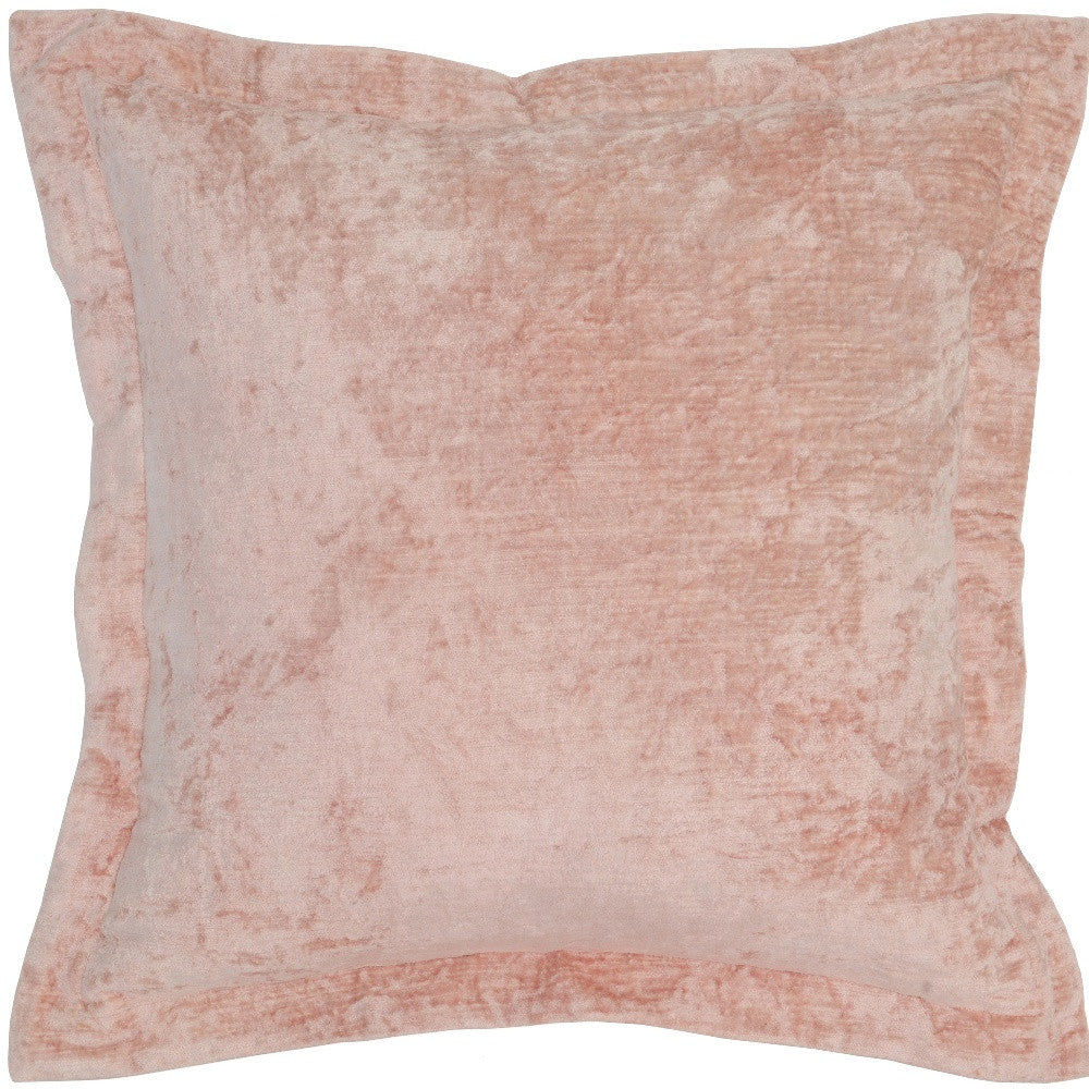 22" X 22" Pink Velvet Zippered Pillow
