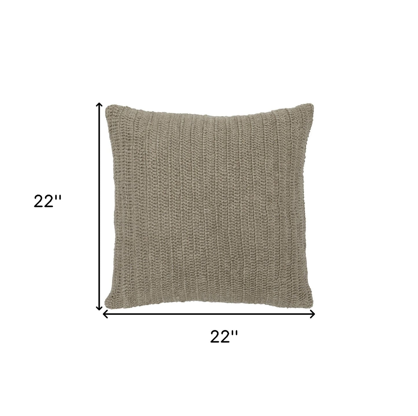 22" X 22" Natural Linen Zippered Pillow