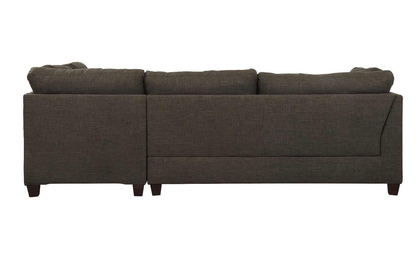 Charcoal Linen L Shaped Two Piece Sofa and Chaise