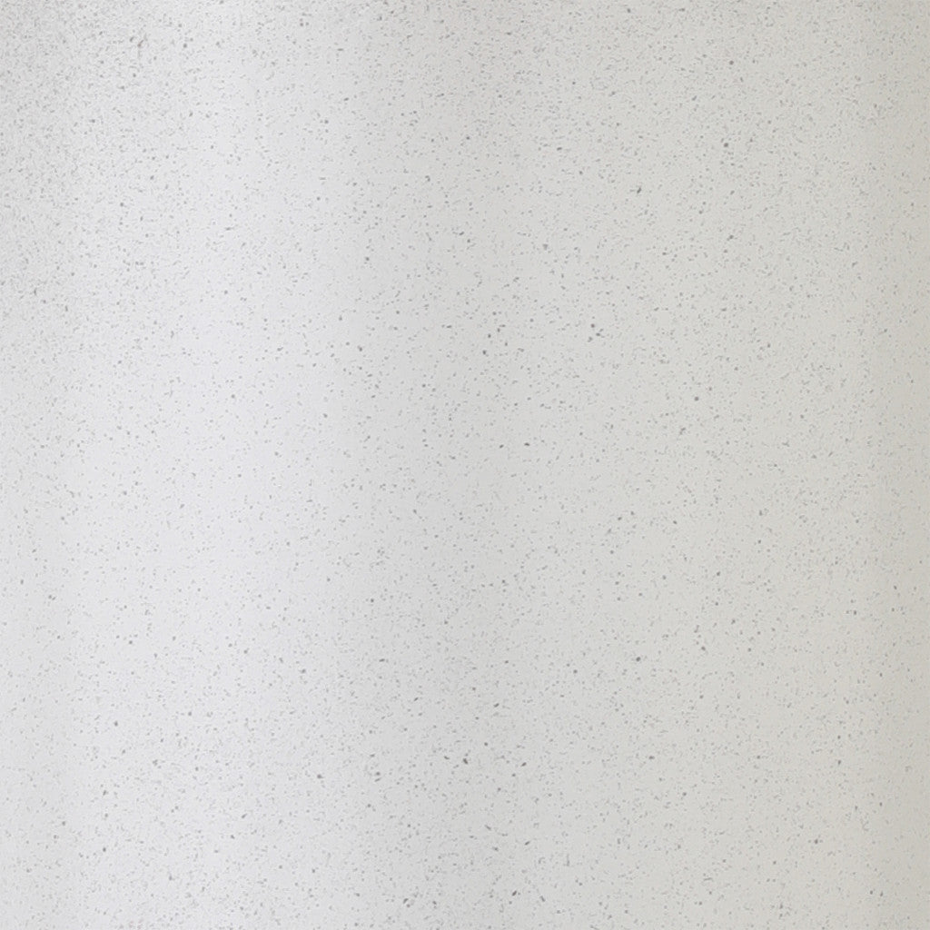 25" White Ceramic Table Lamp With White Drum Shade