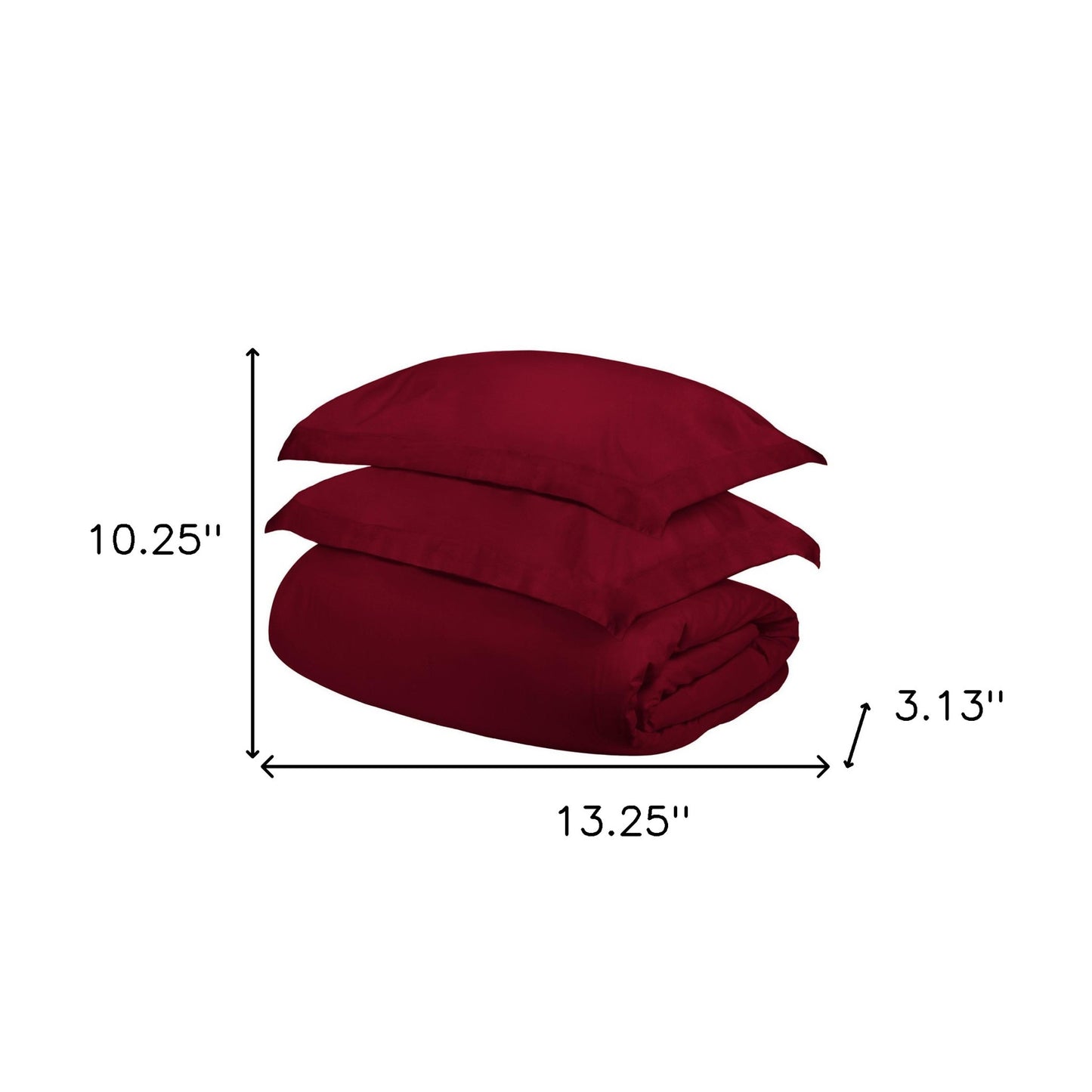 Burgundy King Cotton Blend 400 Thread Count Washable Duvet Cover Set