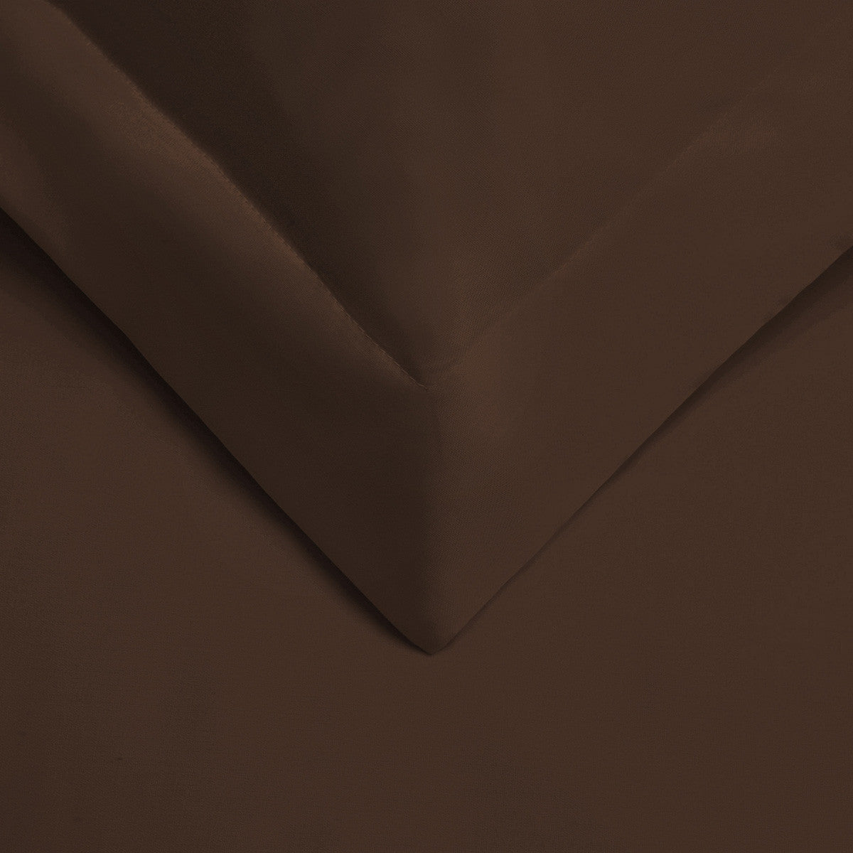 Dark Brown Twin Cotton Blend 400 Thread Count Washable Duvet Cover Set