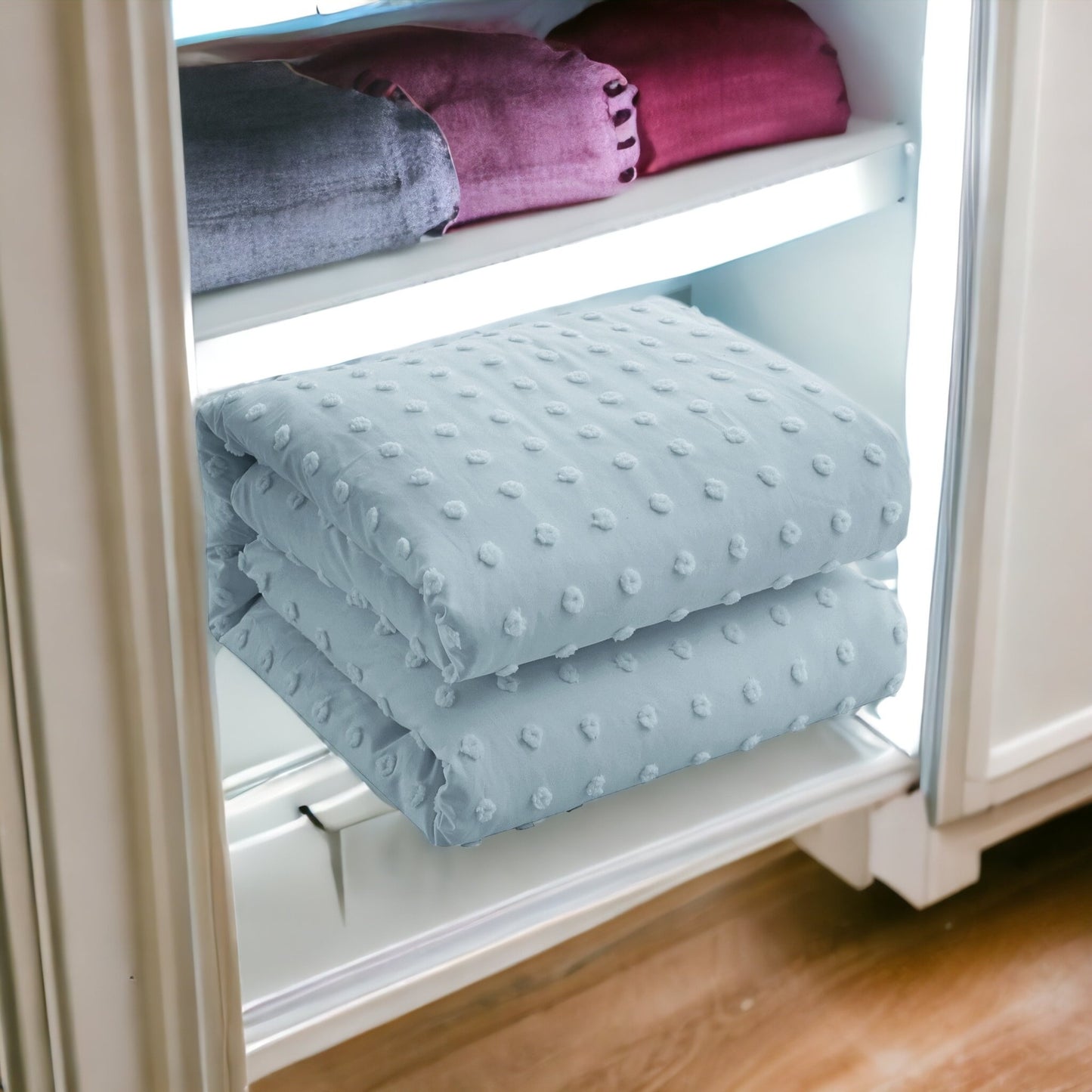 Blue Queen PolYester 220 Thread Count Washable Duvet Cover Set