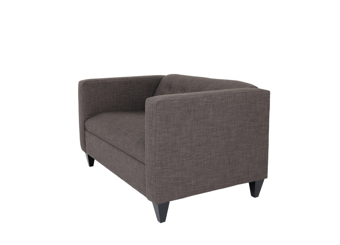 50" Charcoal and Dark Brown Polyester Blend Love Seat