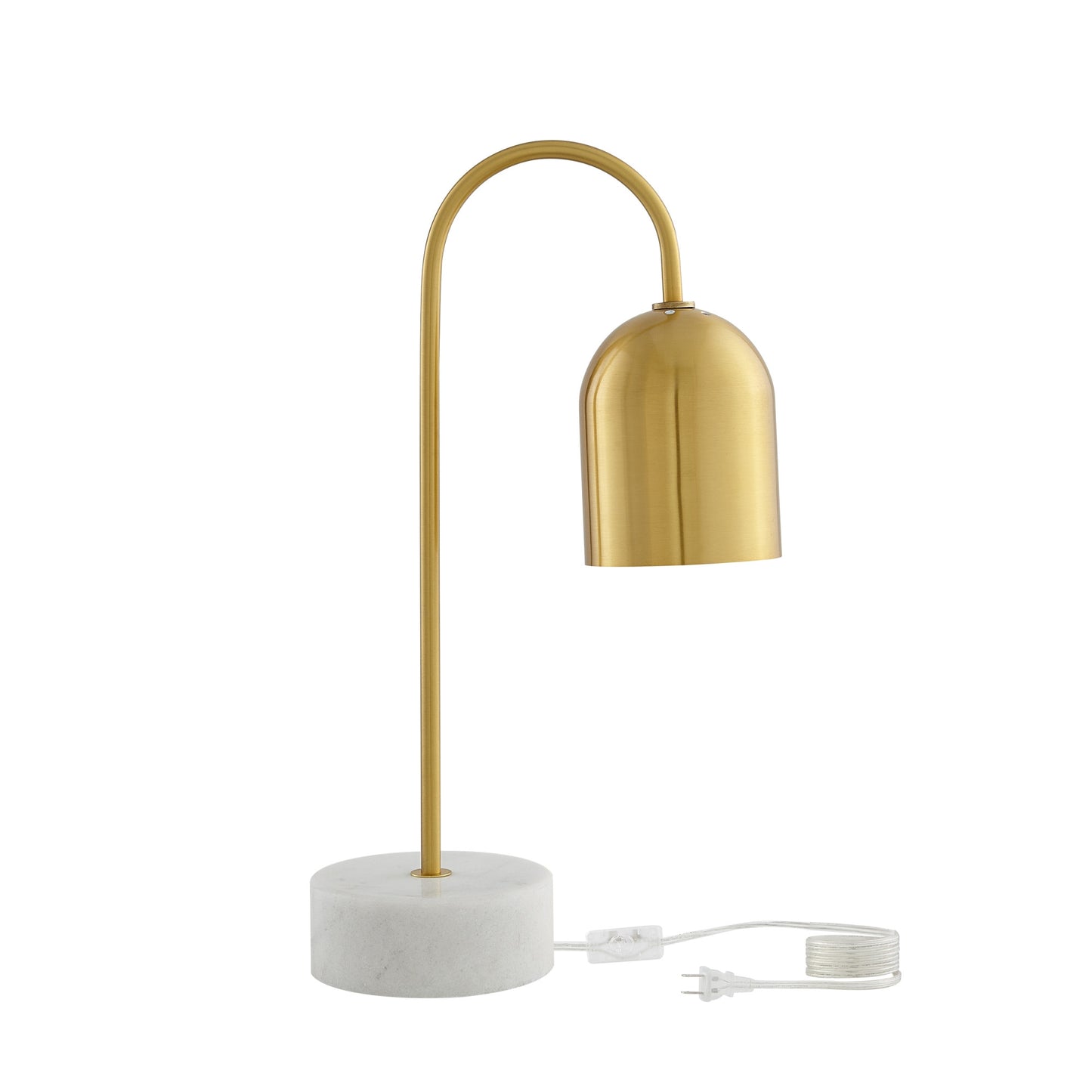 21" Black Iron Desk Table Lamp With Black Bell Shade