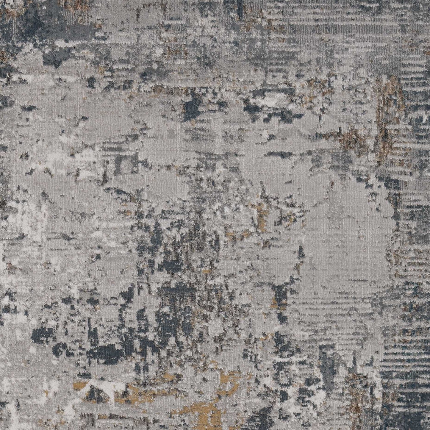3'X5' Grey Machine Woven Abstract Brushstrokes Indoor Area Rug