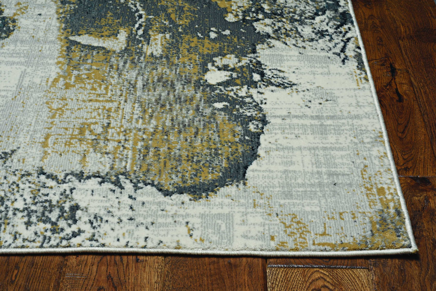 8'X10' Grey Brick Machine Woven Abstract Watercolor Indoor Area Rug