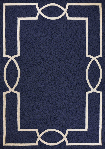 7' Square   Uv Treated Polypropylene Ocean Area Rug