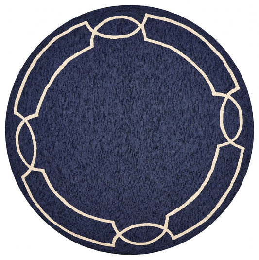 7' Square   Uv Treated Polypropylene Ocean Area Rug