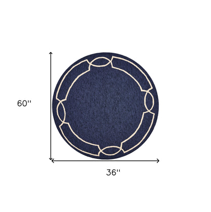 7' Square   Uv Treated Polypropylene Ocean Area Rug