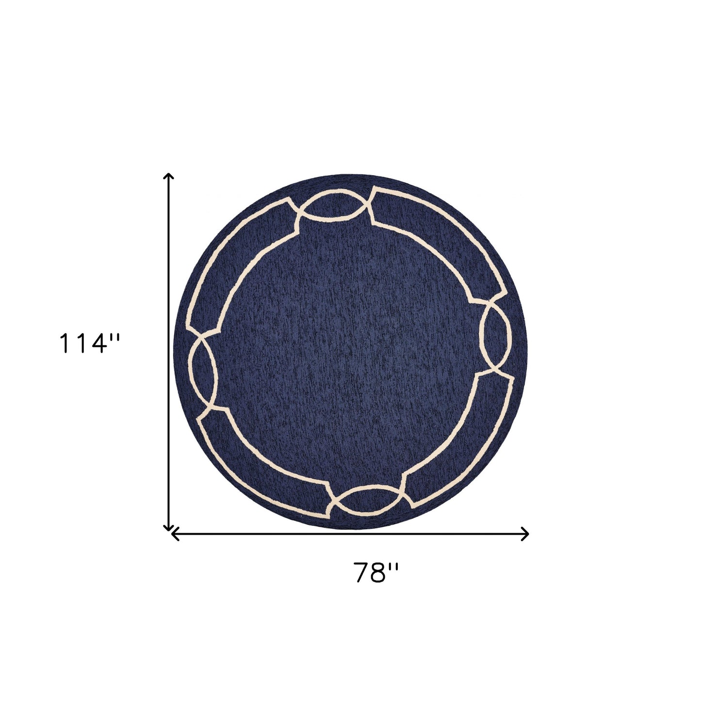 7' Square   Uv Treated Polypropylene Ocean Area Rug