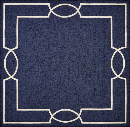 7' Square   Uv Treated Polypropylene Ocean Area Rug