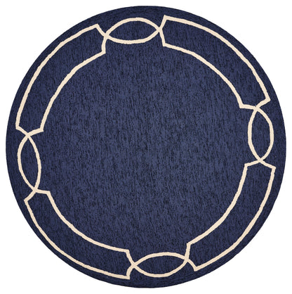 7' Square   Uv Treated Polypropylene Ocean Area Rug