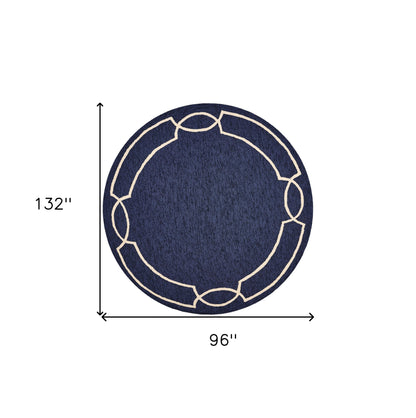 7' Square   Uv Treated Polypropylene Ocean Area Rug