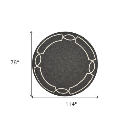 7' Square   Uv Treated Polypropylene Onyx Area Rug