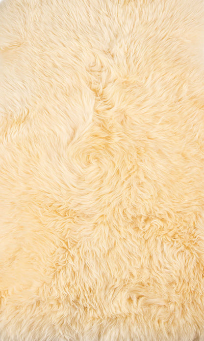 2' X 3' Dark Cream New Zealand Natural Sheepskin Rug