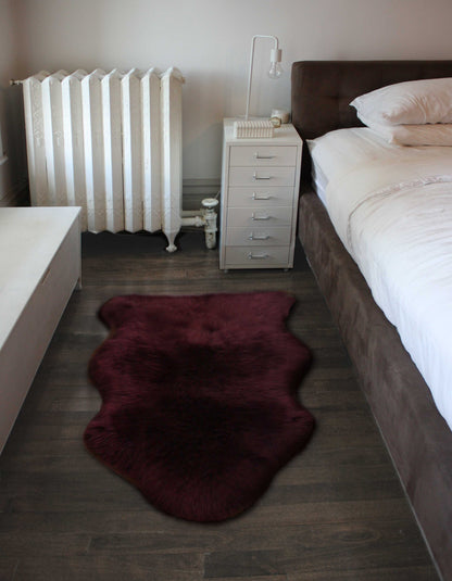 2' X 3' Dark Cream New Zealand Natural Sheepskin Rug