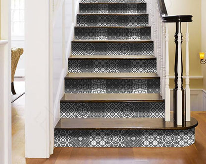 4" X 4" Gray And White Mosaic Peel And Stick Removable Tiles
