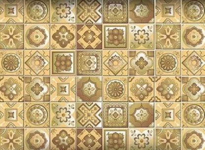 4" X 4" Vintage Beige And White Peel And Stick Removable Tiles