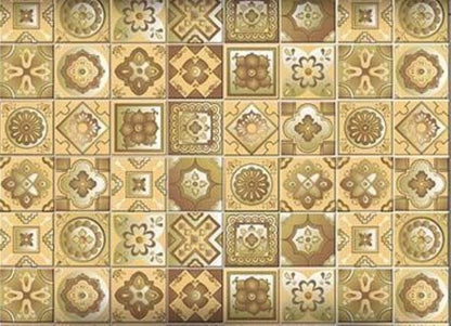 4" X 4" Vintage Beige And White Peel And Stick Removable Tiles