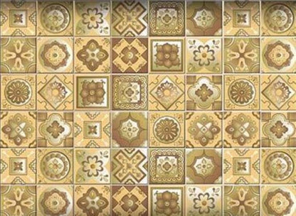 4" X 4" Vintage Beige And White Peel And Stick Removable Tiles