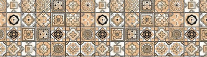 4" X 4" Shades Of Taupe Mosaic Peel And Stick Removable Tiles
