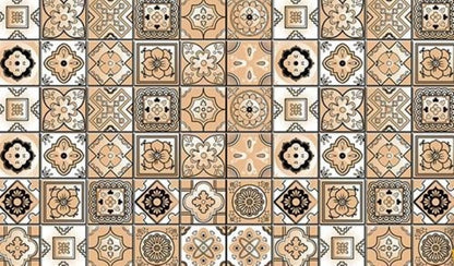 4" X 4" Shades Of Taupe Mosaic Peel And Stick Removable Tiles