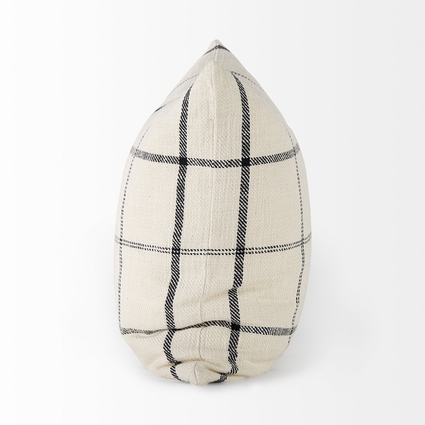 Black And Beige Plaid Square Accent Cover