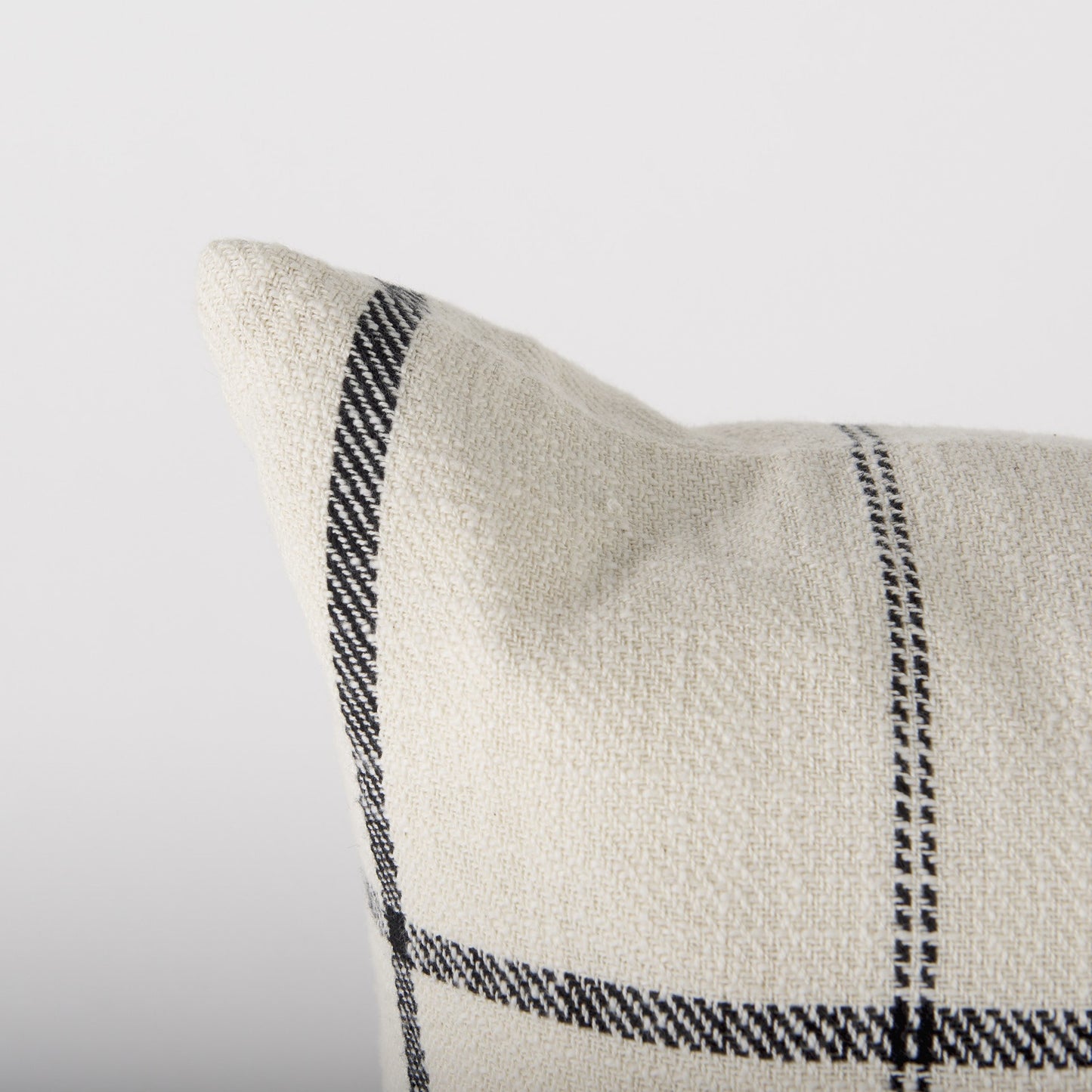 Black And Beige Plaid Square Accent Cover