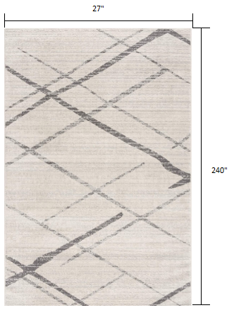 9’ x 13’ Gray Modern Abstract Pattern Area Rug