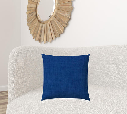 20" X 20" Aqua Blue Blown Seam Solid Color Throw Indoor Outdoor Pillow