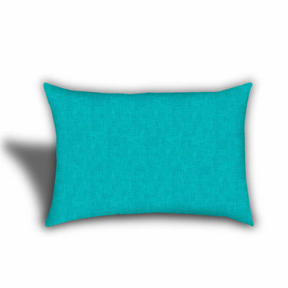 18" X 18" Turquoise And Green Zippered Floral Throw Indoor Outdoor Pillow