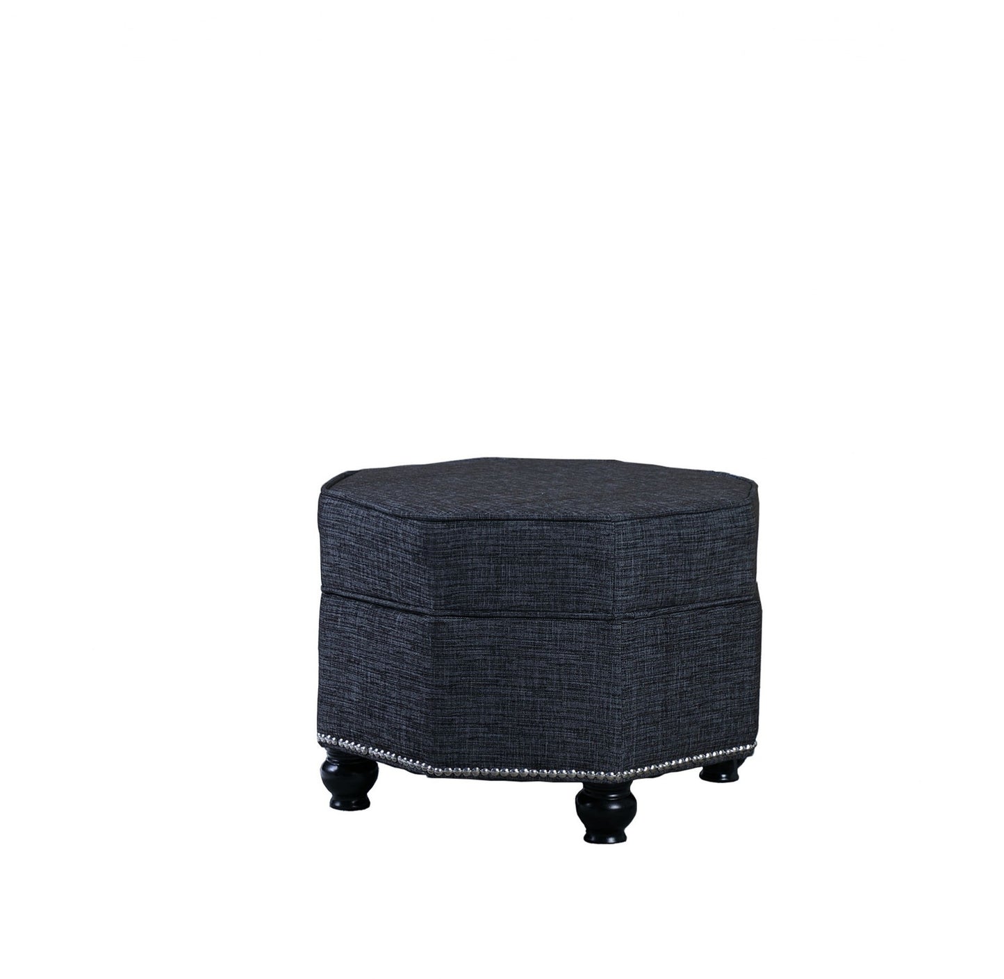 23" Blue Gray Polyester Blend And Black Specialty Storage