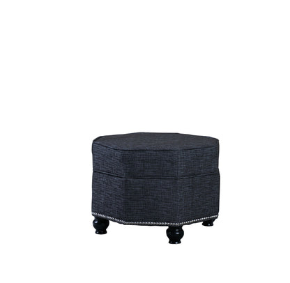 23" Blue Gray Polyester Blend And Black Specialty Storage