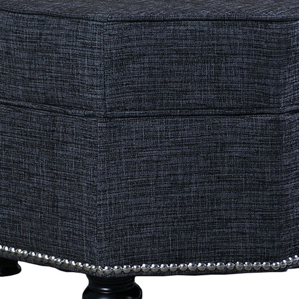 23" Blue Gray Polyester Blend And Black Specialty Storage