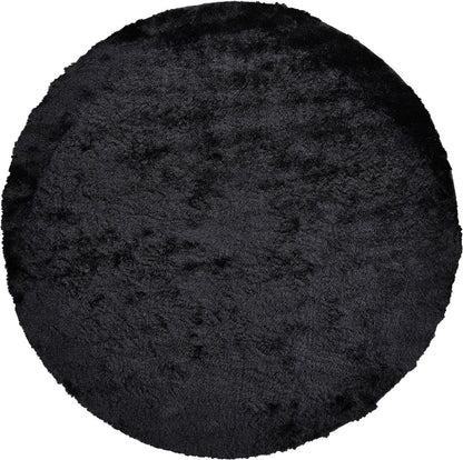 2' X 3' Black Shag Tufted Handmade Area Rug