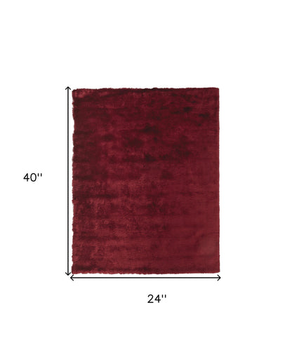 2' X 3' Black Shag Tufted Handmade Area Rug