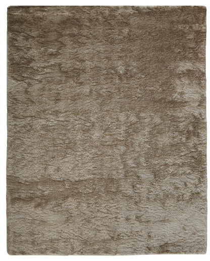 2' X 3' Black Shag Tufted Handmade Area Rug