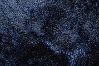 2' X 3' Black Shag Tufted Handmade Area Rug